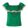 thumbnail image 2 of Disfraz Infantil Source Blusa Verde Mexicana Talla 6 años Fiestas Patrias 2026, 2 of 4