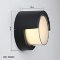 thumbnail image 4 of Pathson Outdoor Aluminum LED Wall Lantern Garden Light LED Black Waterproof Exterior Wall Lamp 8 Watt Power Saving, 4 of 8