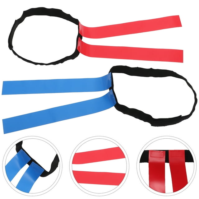 2 Ensembles de Drapeaux et Ceintures de Football Drapeaux de Taille Réutilisables pour Enfants