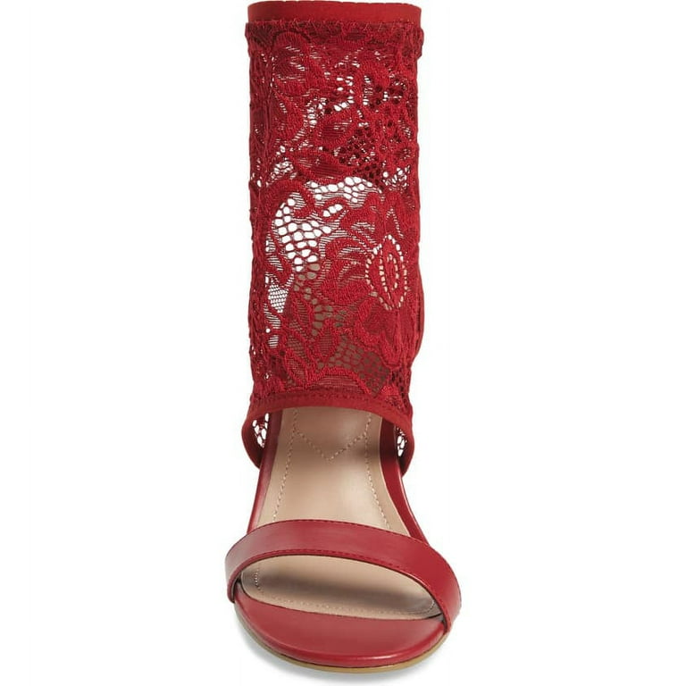 Red on sale bootie sandals