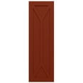 thumbnail image 5 of Ekena Millwork 12"W x 40"H True Fit PVC San Carlos Mission Style Fixed Mount Shutters, Pepper Red (Per Pair - Hardware Not Included), 5 of 9