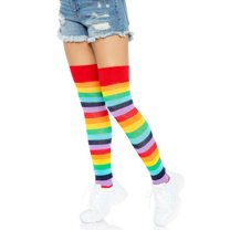 Rainbow Thigh High Adult Halloween Accessory, One Size, (4-14)
