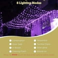 thumbnail image 3 of Elegant Choise Outdoor String Lights Solar Waterproof 32.8FT 100LED Lights for Patio Yard Party Halloween Christmas,Purple, 3 of 11