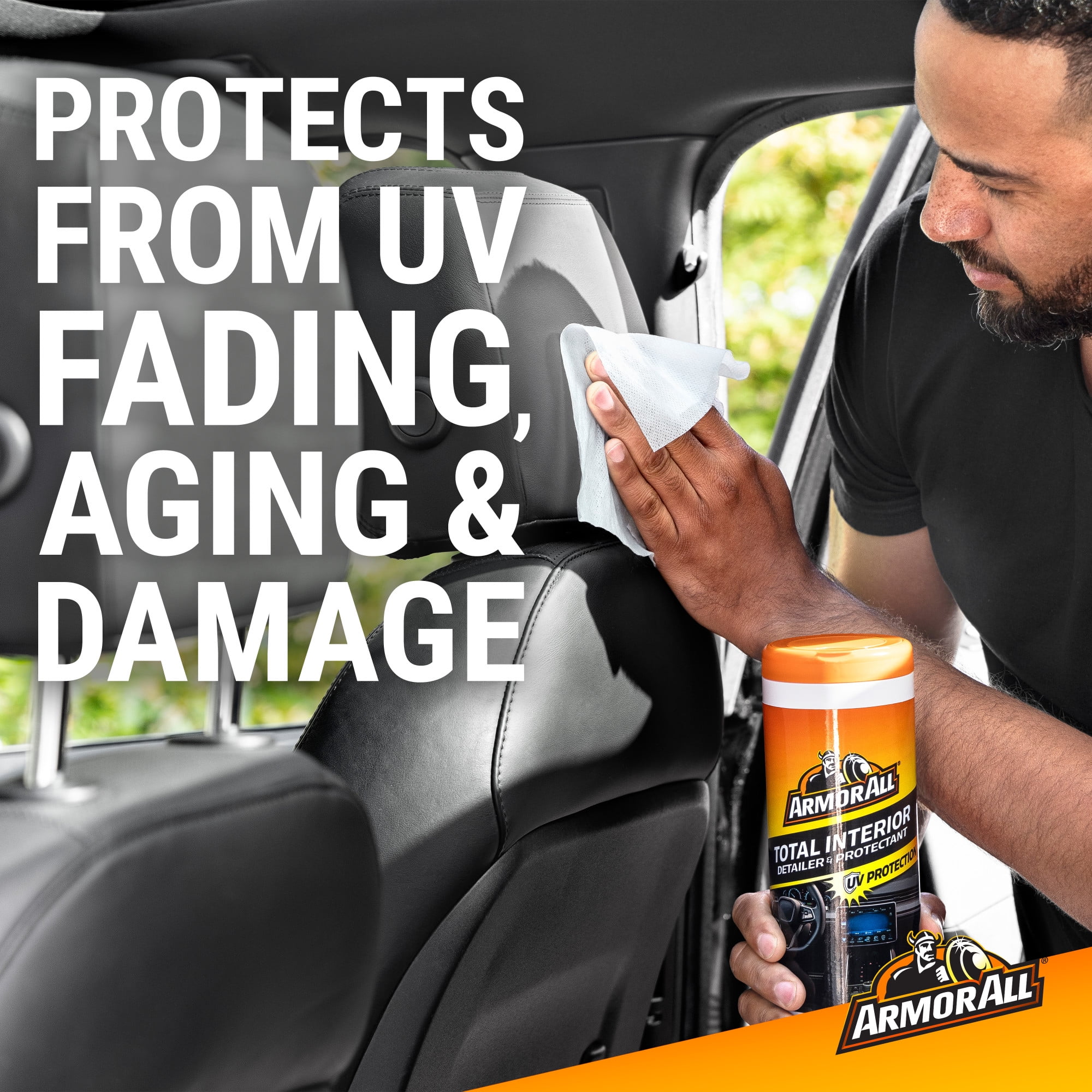 Armor All Total Interior Detailer and Protectant Wipes, 25 Count Canister