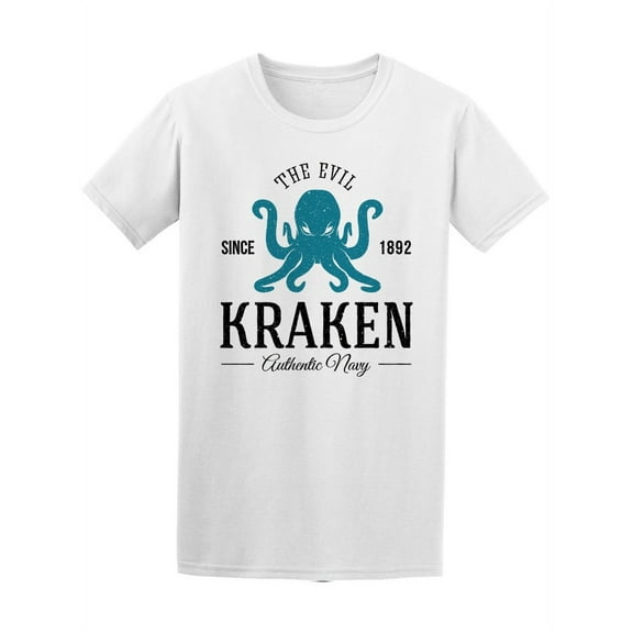 Smartprints Mens Graphic Tee - The Evil Kraken - Regular Fit 100% Cotton