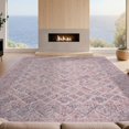 thumbnail image 2 of Design&I 2'x3' Washable Doormat Pink Boho Purple Distressed Vintage Lattice Round Scroll Border for Entryway, Indoor, Ultra-Thin & Non-Slip Skid-Resistant, 2 of 7