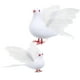 thumbnail image 3 of 2 palomas artificiales con plumas, palomas falsas, aves de espuma artificial para decoración, 3 of 7