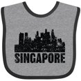 thumbnail image 3 of Inktastic Singapore City Skyline with Grunge Boys or Girls Baby Bib, 3 of 4