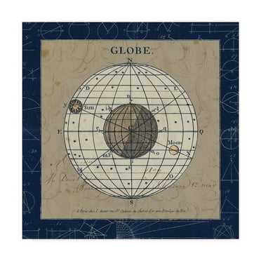 Trademark Fine Art 'Globe Blue' Canvas Art by Sue Schlabach
