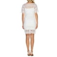 thumbnail image 2 of White Mark Women's Crochet Lace Overlay Mini Dress, 2 of 4