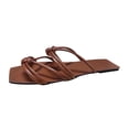 thumbnail image 2 of Pantuflas frescas de playa de fondo plano con punta abierta tejida para ropa de vacaciones de ocio para mujer Wmkox8yii  ytu2851, 2 of 3
