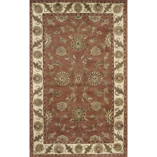 Crescent Drive Rug Company Charisma Adams Rust / Ivory Area Rug