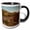 Black/White, variant on 3drose, Usa, Utah, Capitol Reef National Park. Sunrise Sunburst on Landscape., 11oz Two-tone Red Mug