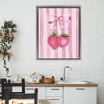 thumbnail image 2 of Stupell Industries Coquette Strawberries over Stripes Gray Framed Floater Canvas Wall Art design by Nina Jacobs, 31 x 25, 2 of 9