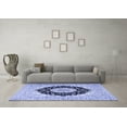 thumbnail image 3 of Ahgly Company Indoor Rectangle Medallion Blue Traditional Area Rugs, 5' x 7', 3 of 4