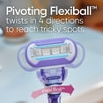 thumbnail image 6 of Extra Smooth Swirl Razors for Women 1 Razor 4 Razor Blade Refills Flexiball Handle a Close Shave, 6 of 7