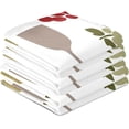 thumbnail image 7 of Grapes Wine Glasses Tea Towels 4 Pack Cork Screw Kitchen Dish Cloth with Hanging Loop, 18"x28" Lint-Free Absorbent Towel for Kitchen Drying Wiping and Cleaning, 7 of 7