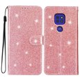 thumbnail image 1 of Compatible with Motorola Moto E7 Plus Sparkling Glitter Wallet Case with Card Pocket Flip Cover, 1 of 5