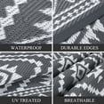 thumbnail image 4 of Garvee Waterproof  Outdoor Rug, 9'x12' Outdoor Patio Rug Mat, Reversible Plastic Rugs with Storage Bag, Portable Modern Outdoor Carpet for Camping, Balcony, Deck, Backyard, Gray, 4 of 9