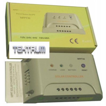 Tektrum 30A 12V/24V Solar Panel Charge Controller - 30% Power