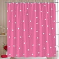 thumbnail image 2 of Valentines Shower Curtain Hot Pink White Love Heart Sweet Romantic Couple Woman Fabric Bathroom Decor Set,36x70 inch, 2 of 4