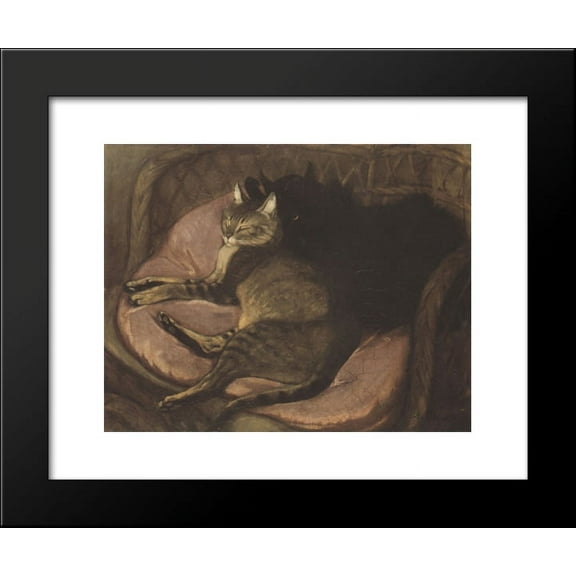 Cats on the Sofa 20x24 Framed Art Print by Theophile Steinlen