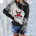 thumbnail image 1 of ICHUANYI Clearance Ladies Casual Christmas Print Hooded Pocket Color Block Long Sleeve Sweatshirt Top ICHUANYI "ICHUANYI", 1 of 4