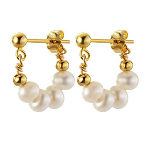 Christmas Gifts Moocorvic Rings for Women Elegant Pearl Earrings,Beaded Earrings Vintage Earrings Pearl Earrings