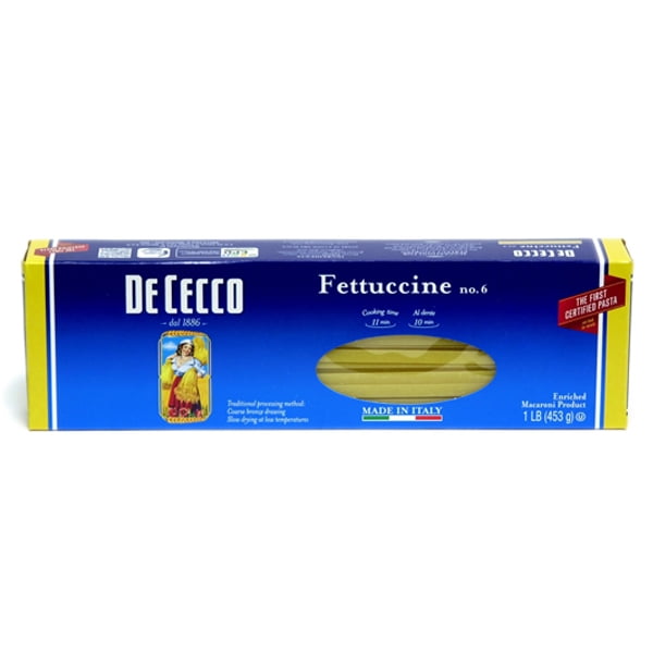 De Cecco Fettuccine No. 6 Pasta 16 oz Boxes Pack of 4