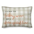 thumbnail image 2 of Creative Products Turkey Wine and a Darn Good Time 14x20 Spun Poly Pillow, 2 of 3