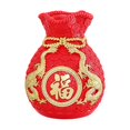 thumbnail image 2 of Adorno de escritorio mayimx Figura de bolsa de dinero Feng Shui Año Nuevo rojo m, 2 of 9