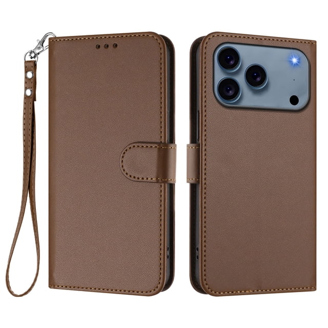 Funda Cartera GANGXUN para iPhone 17 Pro – Cierre Magnético, Protección RFID, Correa Desmontable, Compatible con Carga Inalámbrica