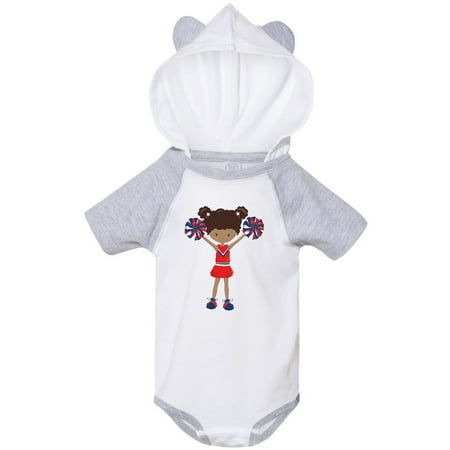 

Inktastic African American Girl Cheerleaders Red Uniform Gift Baby Girl Bodysuit