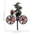 thumbnail image 3 of Halloween Ghost Riding Bicycle Metal Garden Stakes,Fixed Wheel Pumpkin Windmill Ornament for Garden Patio Lawn Autumn Holiday Outdoor Decor, 3 of 6