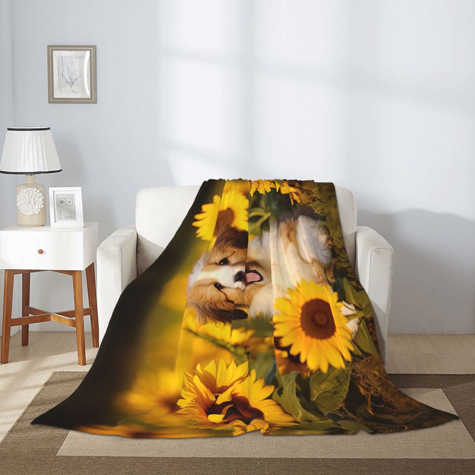 PHELIKA Havanese Dog Puppy 03 All Season Soft Throw Blanket Lightweight Flannel Fleece Blankets 80"x60"