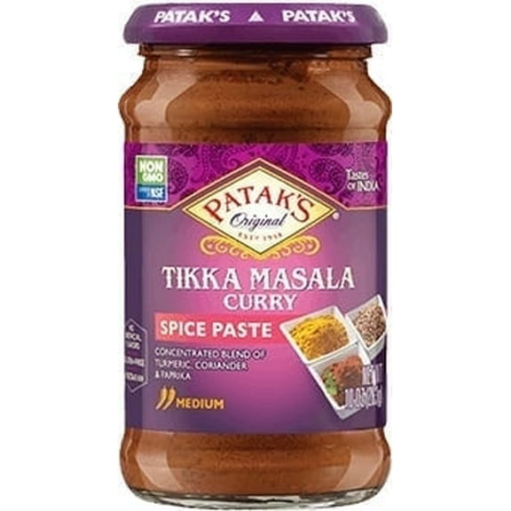 Patak's Tikka Masala Curry Paste - Medium 10 oz Pack of 2
