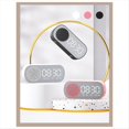 thumbnail image 4 of Altavoz Bluetooth Inalámbrico Reloj Radio Soporte de Alarma Dual Tarjeta TF Alarma Digital para Oficina en Casa Rosa, 4 of 5