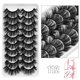 thumbnail image 1 of Pestañas postizas 5/10/20 pares 3D Faux Mink Lashes Soft Soft Wispy extensión de pestañas naturales mujeres maquillaje reutilizable al por mayor hola suerte  unisex, 1 of 2