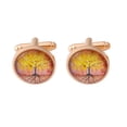 thumbnail image 1 of Gemelos Life Tree con diseño redondo vintage para hombre, 1 of 3
