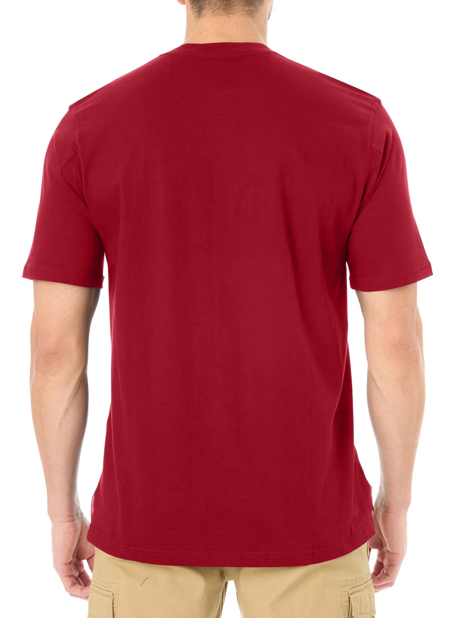 Wrangler Men's Big and Tall Button Henley T-Shirts , Big Size's up to 6XL and Tall Size's up to 5XT
