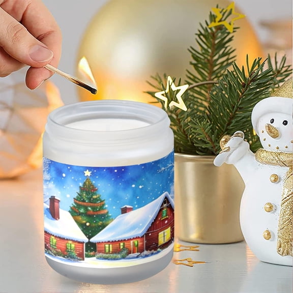 Orange Lemon Scented Candle - Christmas Holiday - Village – Home Fragrance Candle
