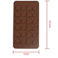 thumbnail image 2 of Sowaka 2 piezas molde de chocolate con forma de hoja 24 cavidades molde suave de silicona marrón para dejar hornear dulces muffins, 2 of 4
