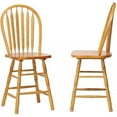 thumbnail image 1 of Oak Selections Arrowback 24" Solid Wood Counter Stool in Light Oak (Set of 2), 1 of 4