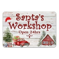 Santa's Workshop Sign Farmhouse Christmas Décor Decorations Wall Art Winter Décor Home 12x18 112180097005