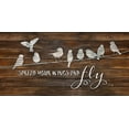 thumbnail image 3 of Gango Home Decor Contemporary Bird Inspirational Quote Wall Art; Two Brown 8x20in Hand-Stretched Canvases, 3 of 6