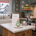 thumbnail image 6 of Stylish Metal Hanging Christmas Tree Wind Spinner - Festive Red Orange & Green Stripes with Flame Top - Perfect for Garden Decor, 6 of 7