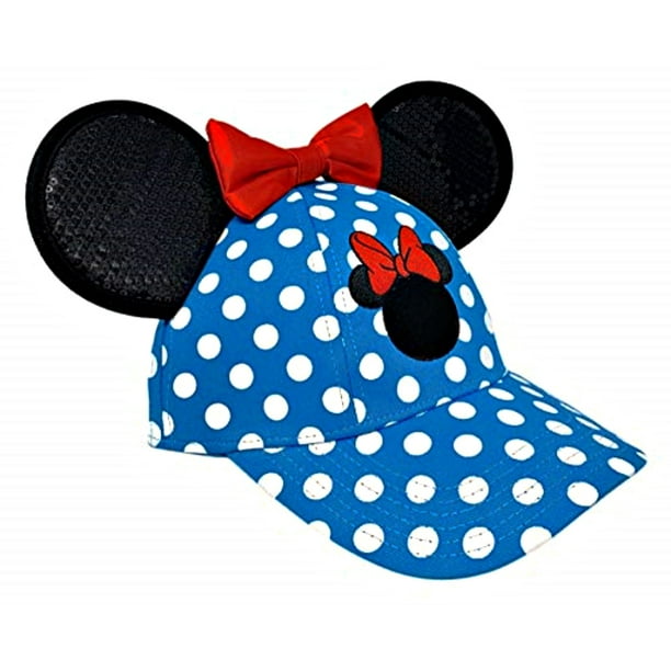 Disney Disney Minnie Mouse Hat for Girls with Ears and Bow, Blue