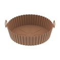 thumbnail image 2 of Airle Friteuses à Air Chaud Plateau de Cuisson Forme Ronde Poignées Doubles Résistant au Froid et à la Chaleur Antiadhésif Réutilisable de Qualité Alimentaire Accessoires pour Friteuses à Air Four Pot en Silicone, 2 of 8
