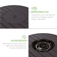 thumbnail image 6 of Best Choice Products 32in Round Gas Fire Pit Table, 50,000 BTU Outdoor Wicker Patio Propane Firepit w/ Cover - Brown, 6 of 8