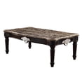 thumbnail image 2 of HomeRoots 486050 21 x 56 x 32 in. Black & Brown Faux Marble Rectangular Coffee Table, 2 of 3